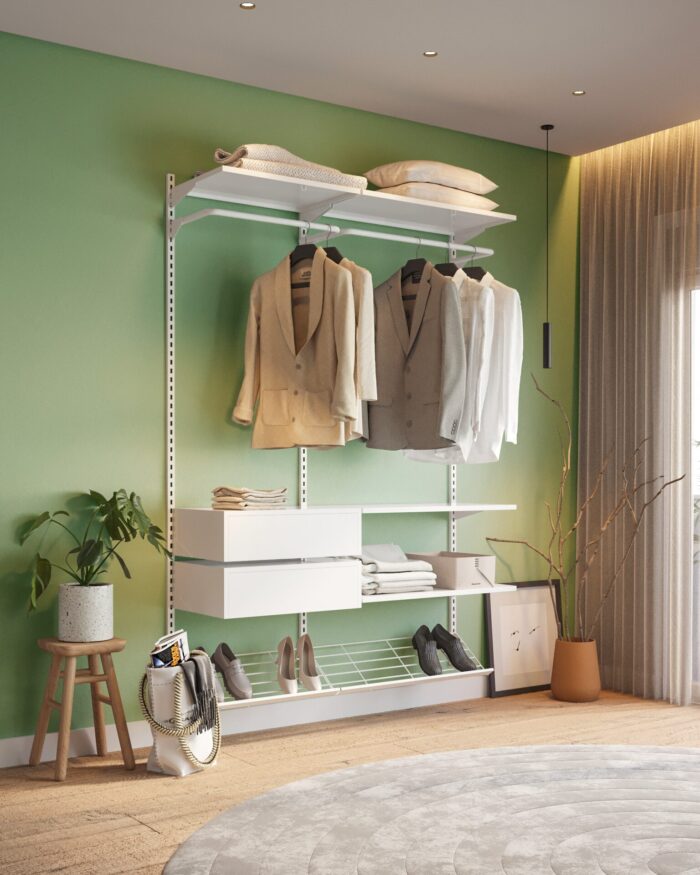 Closet Aberto Modular para Solteiro 145cm (Eternity 31)