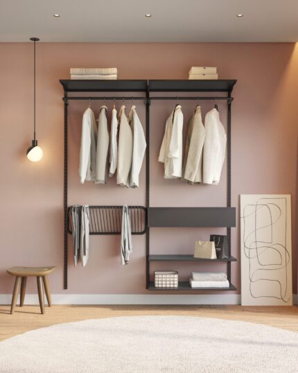 Closet Aberto Modulado para Solteiro 165cm (Eternity 32)