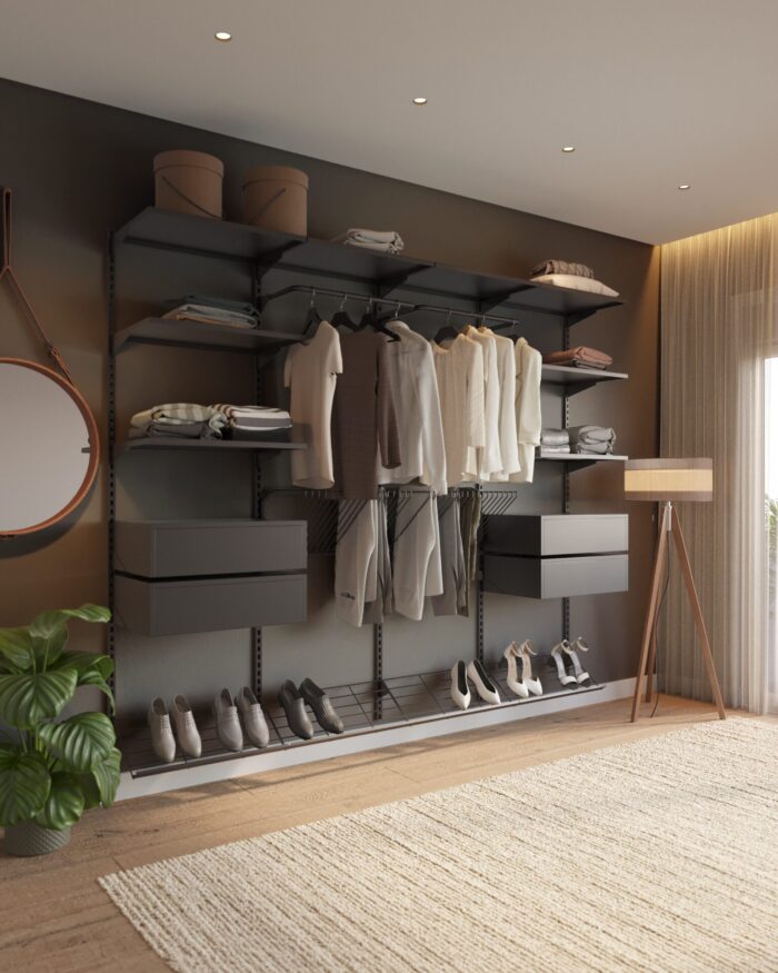 Closet Aberto Modulado para Casal 245cm (Eminence 43)