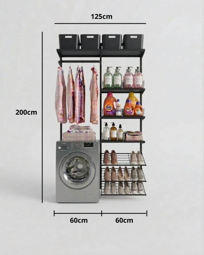 Conjunto Prateleira Modulado para Lavanderia 125cm