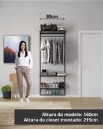 Closet Aberto Modular para Solteiro 85cm (Legacy 01) - Imagem 2