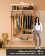 Closet Aberto Modulado para Solteiro 125cm (Aria 06) - Imagem 2