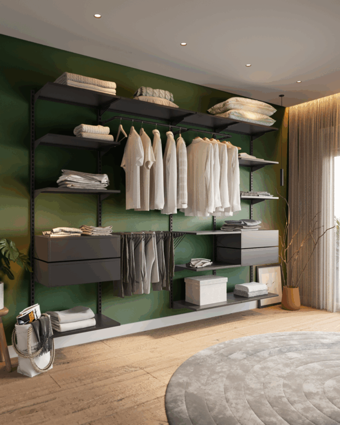 Closet Aberto Modular para Casal 265cm (Eternity 37)