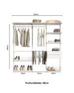 Closet Aberto Modulado para Casal 205cm (Eminence 38) - Imagem 4
