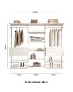 Closet Aberto Modular para Casal 245cm (Eminence 41) - Imagem 4