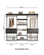 Closet Aberto Modular para Casal 245cm (Eminence 41) - Imagem 4