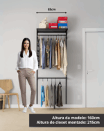 Closet Aberto Modular para Solteiro 85cm (Aria 04) - Imagem 2