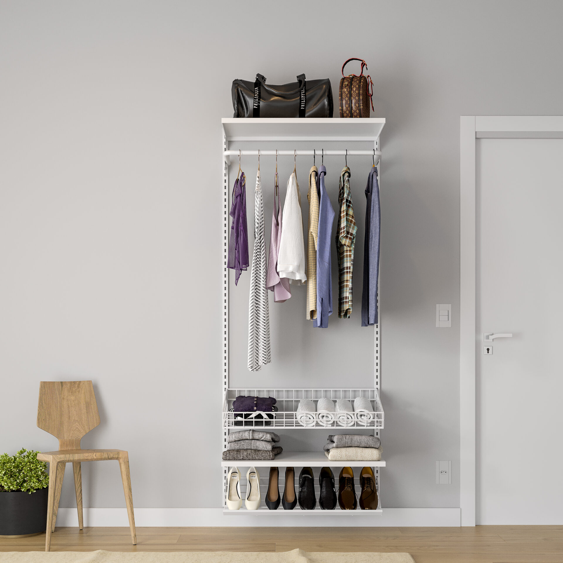 Closet Aberto Modulado para Solteiro 85cm (Legacy 03)