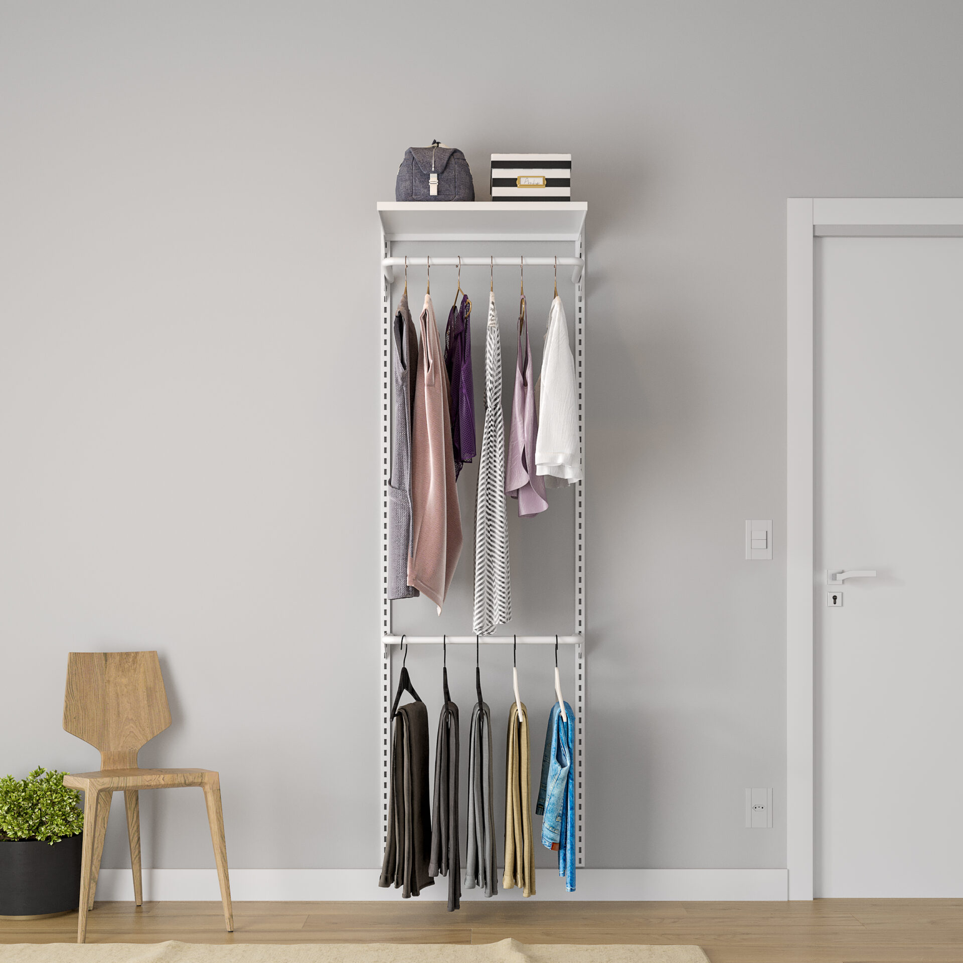 Closet Aberto Modulado para Solteiro 65cm (Aria 09)