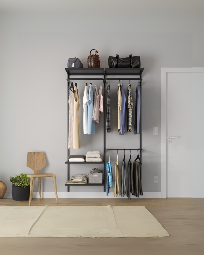Closet Aberto Modulado para Solteiro 125cm (Aria 17)