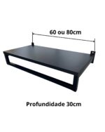 Prateleira MDF com Cabideiro 60 ou 80cm (brinde 05 cabides)- Organização e Estilo - Imagem 3