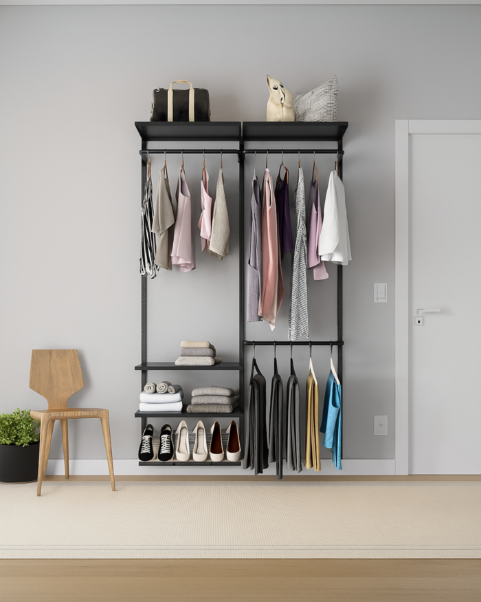 Closet Aberto Modular para Solteiro 125cm (Legacy 18)