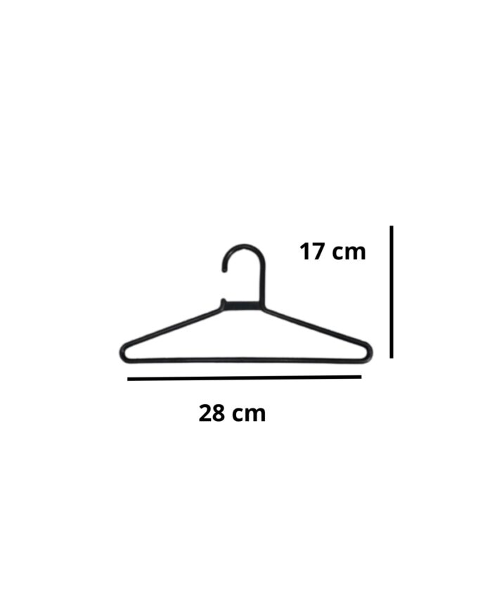 Kit 10un Cabides Infantil Preto - Organização e Estilo