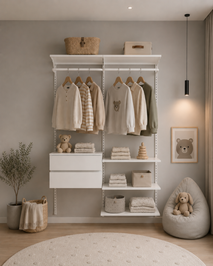 Closet Aberto Modular Infantil 145cm (Aurora 55)