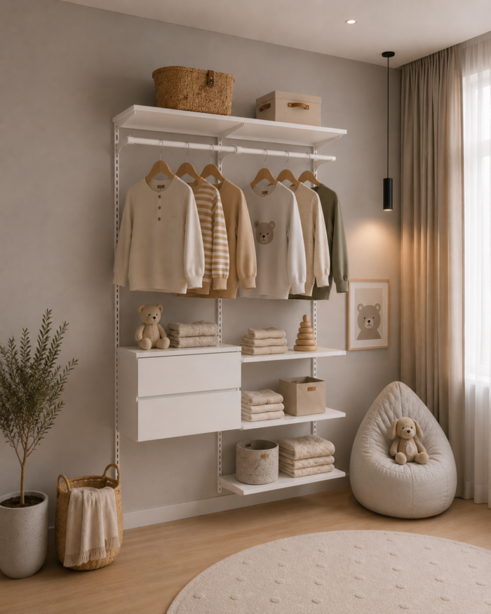 Closet Aberto Modular Infantil 145cm (Aurora 55)