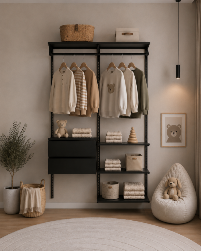 Closet Aberto Modular Infantil 145cm (Aurora 55)