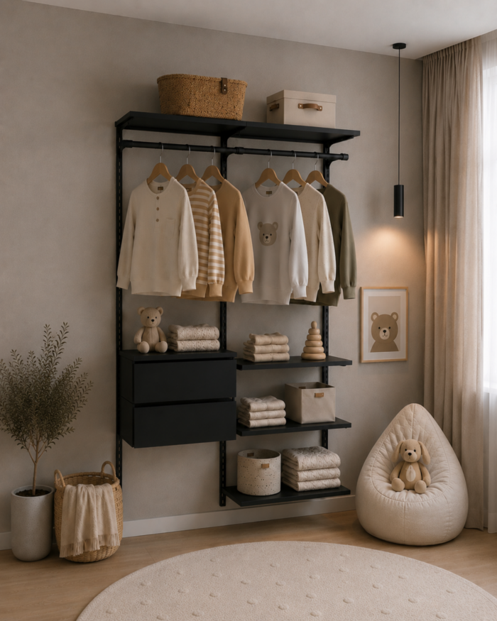 Closet Aberto Modular Infantil 145cm (Aurora 55)