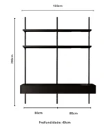 Conjunto Modulado para Sala de Estar 165cm - Imagem 4