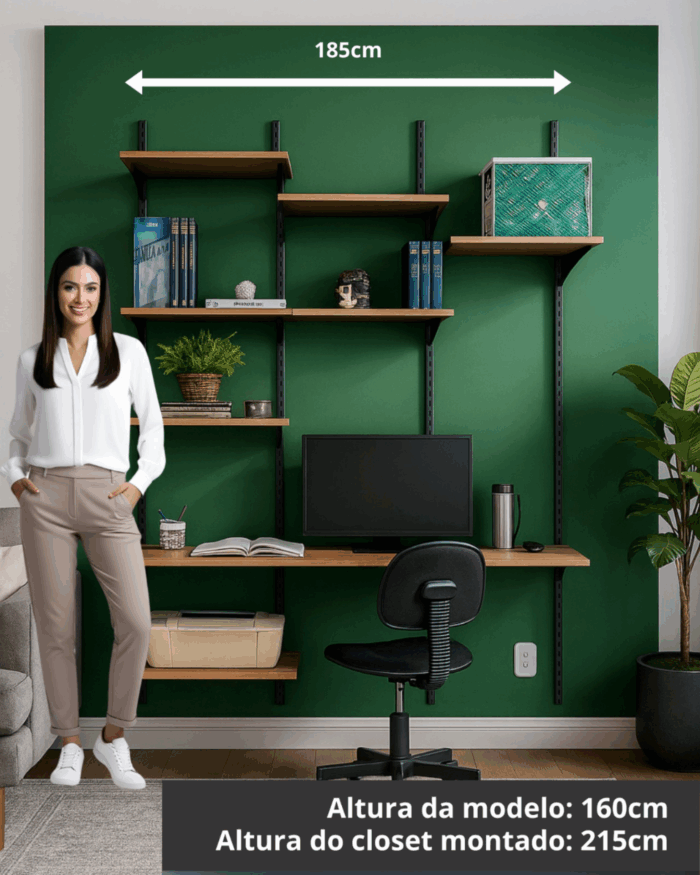 Conjunto Modulado para Escritório 185cm