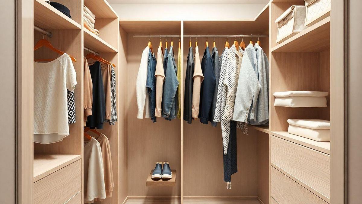 Organização Inteligente: Como Arrumar um Guarda-Roupa Pequeno com prateleiras divisórias e armazenamento vertical