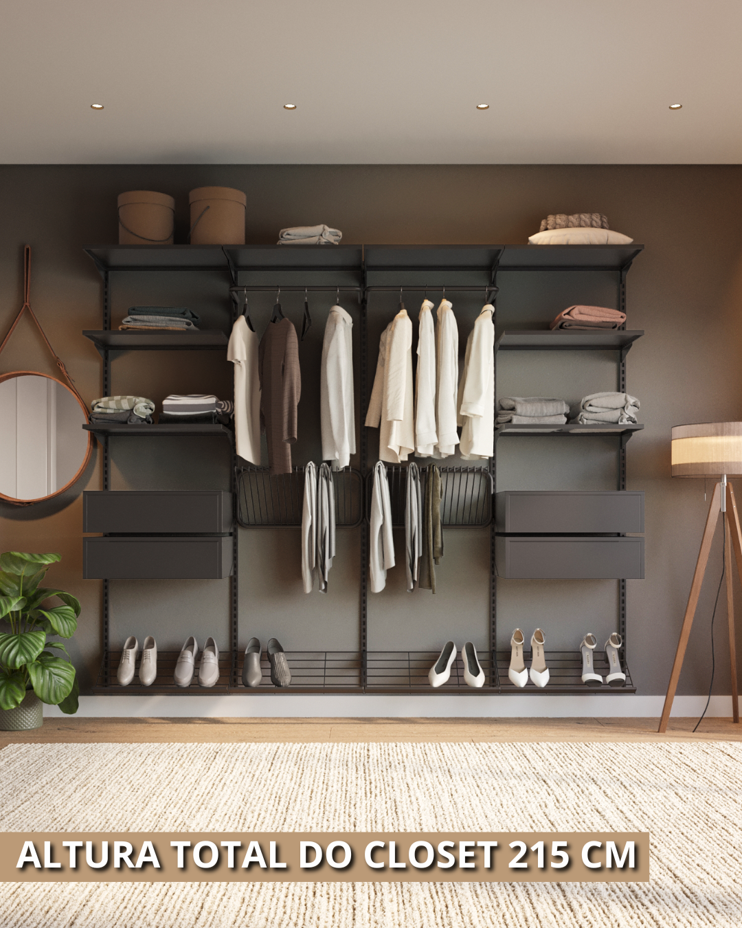 Closet Personalizado (245cm) – Monte seu modelo