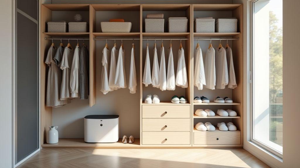 Controle de alergias no closet aberto