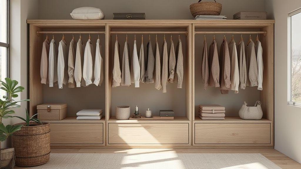 Materiais e organização antialérgica para seu guarda-roupa sem portas