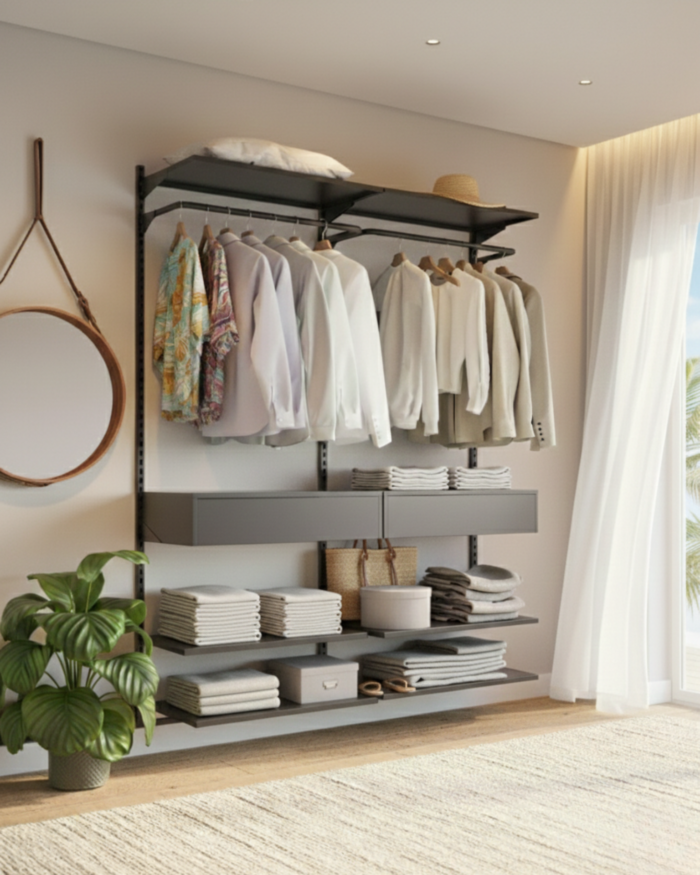 Closet Aberto Modulado Aço Inox Litoral 125cm (Pacific 50)