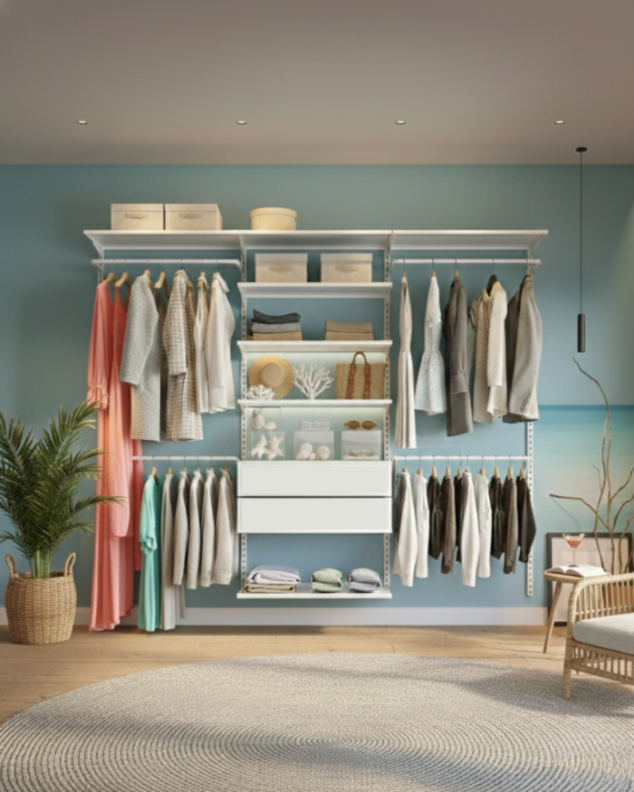 Closet Aberto Modulado Aço Inox Litoral 185cm (Pacific 51)