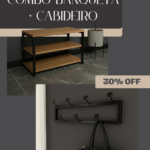 Combo Sapateira Banqueta + Cabideiro Seven