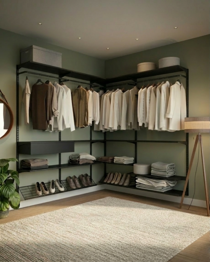 Closet Aberto Modulado em L 195cm x 145cm (Eternity 150)