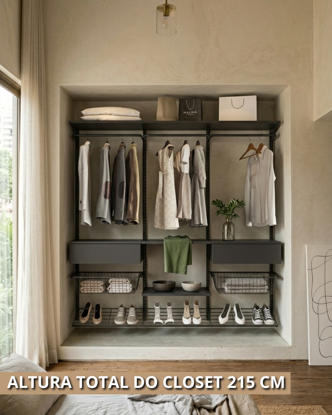 Closet Personalizado (225cm) – Monte seu modelo