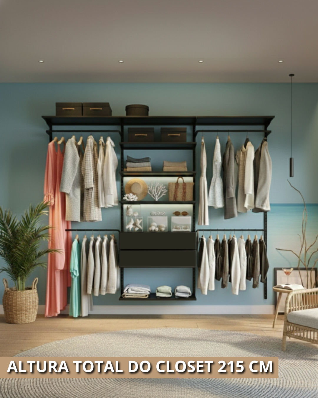 Closet Personalizado (185cm) – Monte seu modelo