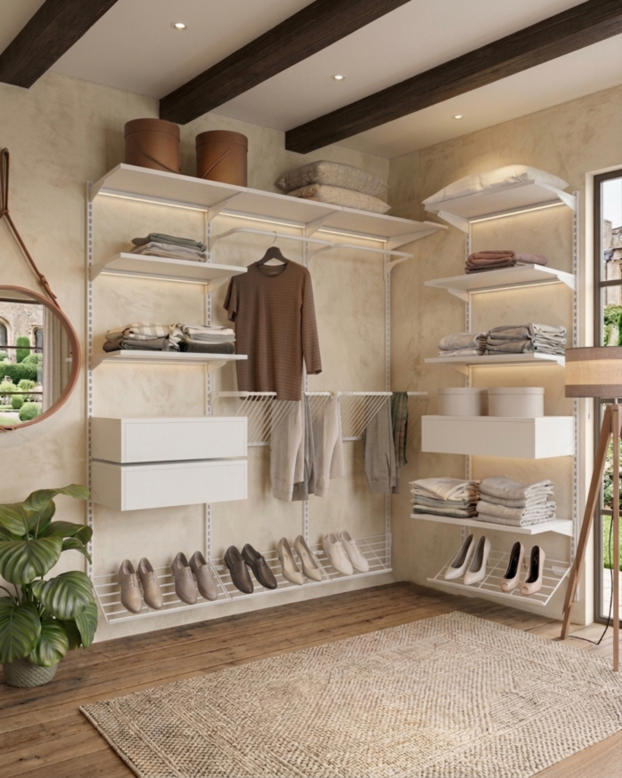 Closet Aberto Modulado em L 185cm x 115cm (Eternity 151)