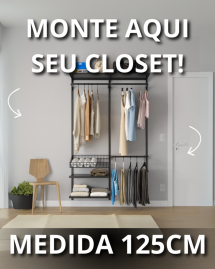 Closet Personalizado (125cm) – Monte seu modelo
