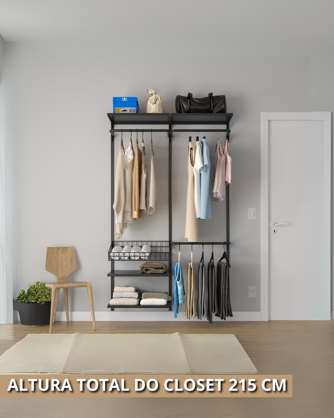 Closet Personalizado (125cm) – Monte seu modelo