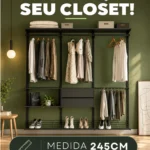 Closet Personalizado (245cm) 03mód. 80cm – Monte seu modelo